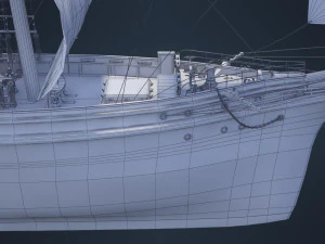 Old Ship 3D Model