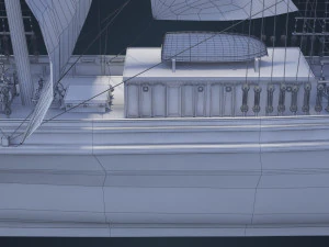 Old Ship 3D Model