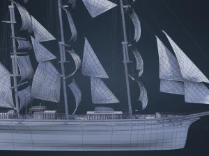 Old Ship 3D Model