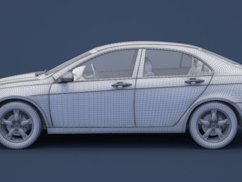 Honda Accord sedan 2003 3D Model
