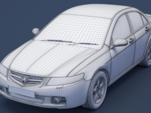 Honda Accord sedan 2003 3D Model