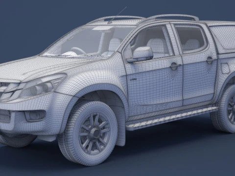 Isuzu D-Max Double Cab Huntsman 2014 3D Model