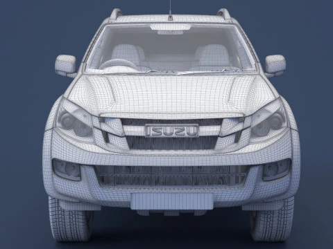 Isuzu D-Max Double Cab Huntsman 2014 3D Model