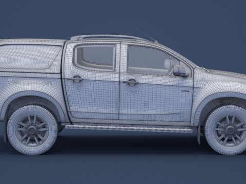 Isuzu D-Max Double Cab Huntsman 2014 3D Model