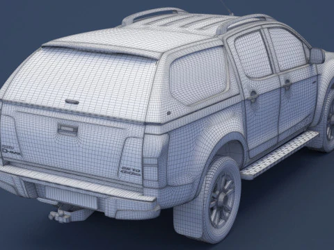 Isuzu D-Max Double Cab Huntsman 2014 3D Model