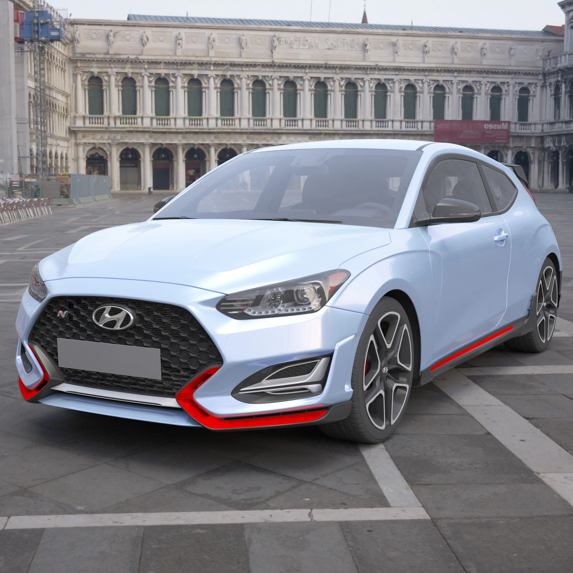 Hyundai Veloster N 3D Model .c4d .max .obj .3ds .fbx .stl .blend 