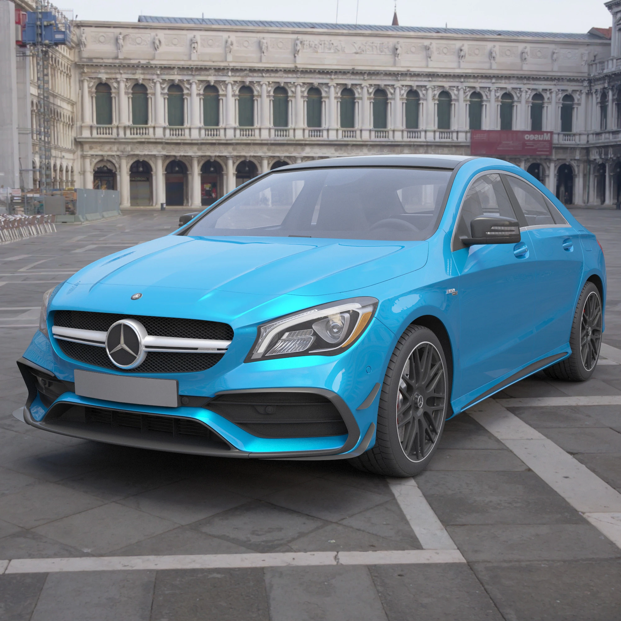 Mercedes-Benz CLA45 AMG 3D Model .c4d .max .obj .3ds .fbx .stl .blend 
