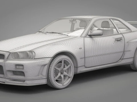 Nissan Skyline GT-R 1999 3D Model
