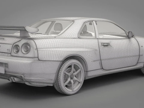 Nissan Skyline GT-R 1999 3D Model