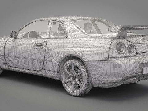 Nissan Skyline GT-R 1999 3D Model