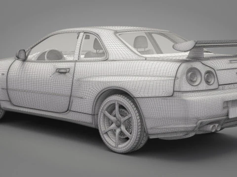 Nissan Skyline GT-R 1999 3D Model