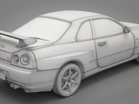 Nissan Skyline GT-R 1999 3D Model