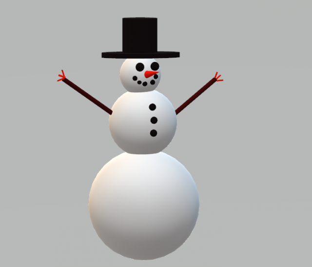 snowman 3D 模型 .c4d .max .obj .3ds .fbx .stl .blend 