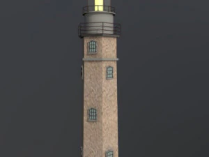 섬의 등대 3D 모델