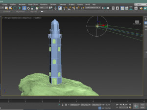 lighthouse on the island 3D Модель
