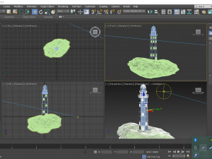 lighthouse on the island 3D Модель