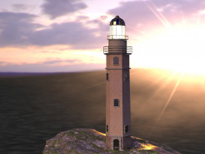 lighthouse on the island 3D Модель