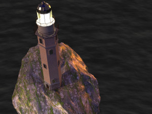 lighthouse on the island 3D Модель