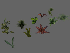 set of plant tropic 3D मॉडल