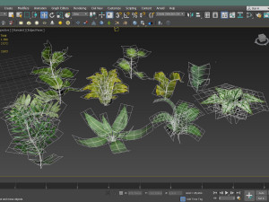 set of plant tropic 6 3D Модель