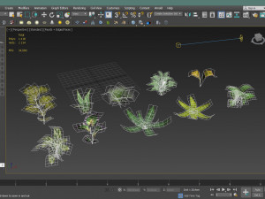 set of plant tropic 7 Modelo 3D
