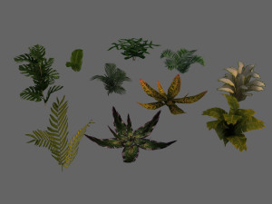 set of plant tropic 8 3D मॉडल