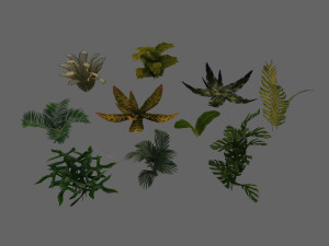set of plant tropic 8 3D मॉडल