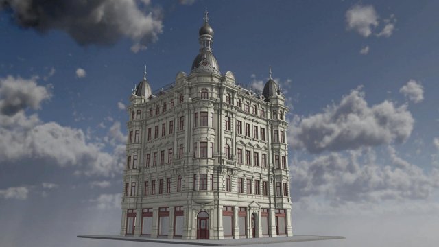 period building dresden 1902 3D Model .c4d .max .obj .3ds .fbx .stl .blend 