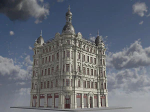 edificio de &eacute;poca dresde 1902 Modelo 3D