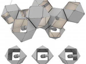 GABRIEL SCOTT - Metal pendant lamp 3D Model