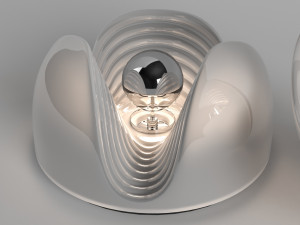 Wave wall or ceiling light from Peill Putzler Modelo 3D