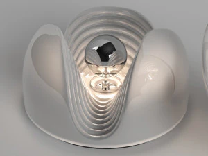 Wave wall or ceiling light from Peill Putzler 3D Model