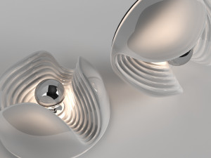 Wave wall or ceiling light from Peill Putzler Modelo 3D