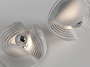 Wave wall or ceiling light from Peill Putzler 3D Model