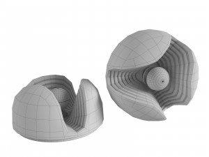 Wave wall or ceiling light from Peill Putzler Modelo 3D