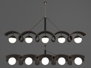 Chandelier by Osvaldo Borsani - Designed and manufactured in Italy circa the 1940s 3D Модель