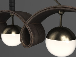 Chandelier by Osvaldo Borsani - Designed and manufactured in Italy circa the 1940s 3D Model