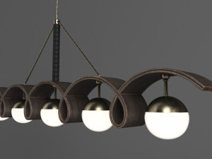 Chandelier by Osvaldo Borsani - Designed and manufactured in Italy circa the 1940s 3D Model