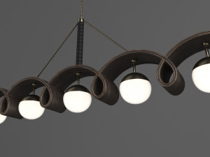 Chandelier by Osvaldo Borsani - Designed and manufactured in Italy circa the 1940s 3D Model