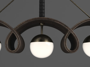 Chandelier by Osvaldo Borsani - Designed and manufactured in Italy circa the 1940s 3D Model