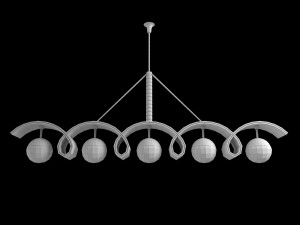 Chandelier by Osvaldo Borsani - Designed and manufactured in Italy circa the 1940s 3D Model