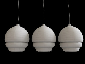 Mid-Century Modern Pendant light by Carlo Nason for Mazzega Model LS134 3D Модель