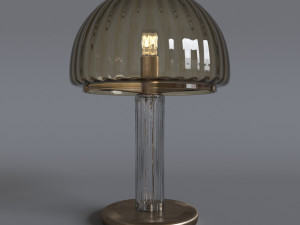 Cylindrical Brass and Crystal Table Lamp - Mecox Gardens