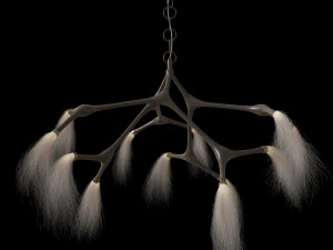 Lampe à Suspension Maratus en Crin de Cheval par Isabel Moncada Modèle 3D