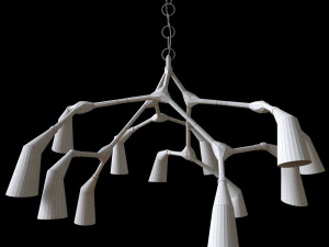 Maratus Horsehair Pendant Lamp by Isabel Moncada 3D Model