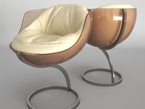 WAUWBE - sphere dinning chairs van boris tabacoff 3D Model