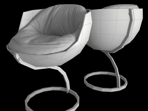 WAUWBE - sphere dinning chairs van boris tabacoff 3D Model
