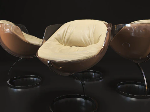WAUWBE - sphere dinning chairs van boris tabacoff 3D Model