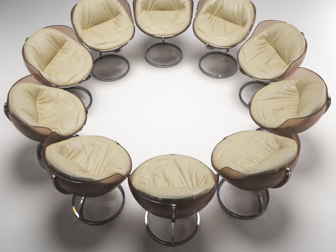 WAUWBE - sphere dinning chairs van boris tabacoff 3D-Modell