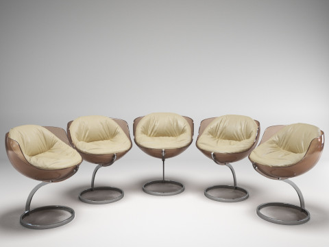 WAUWBE - sphere dinning chairs van boris tabacoff 3D-Modell